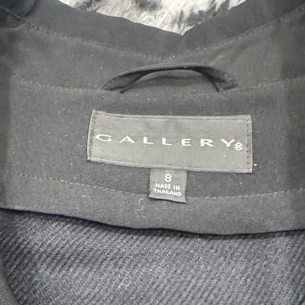 Gallery Black Trench Coat With Detachable Hood - Picture 2 of 8